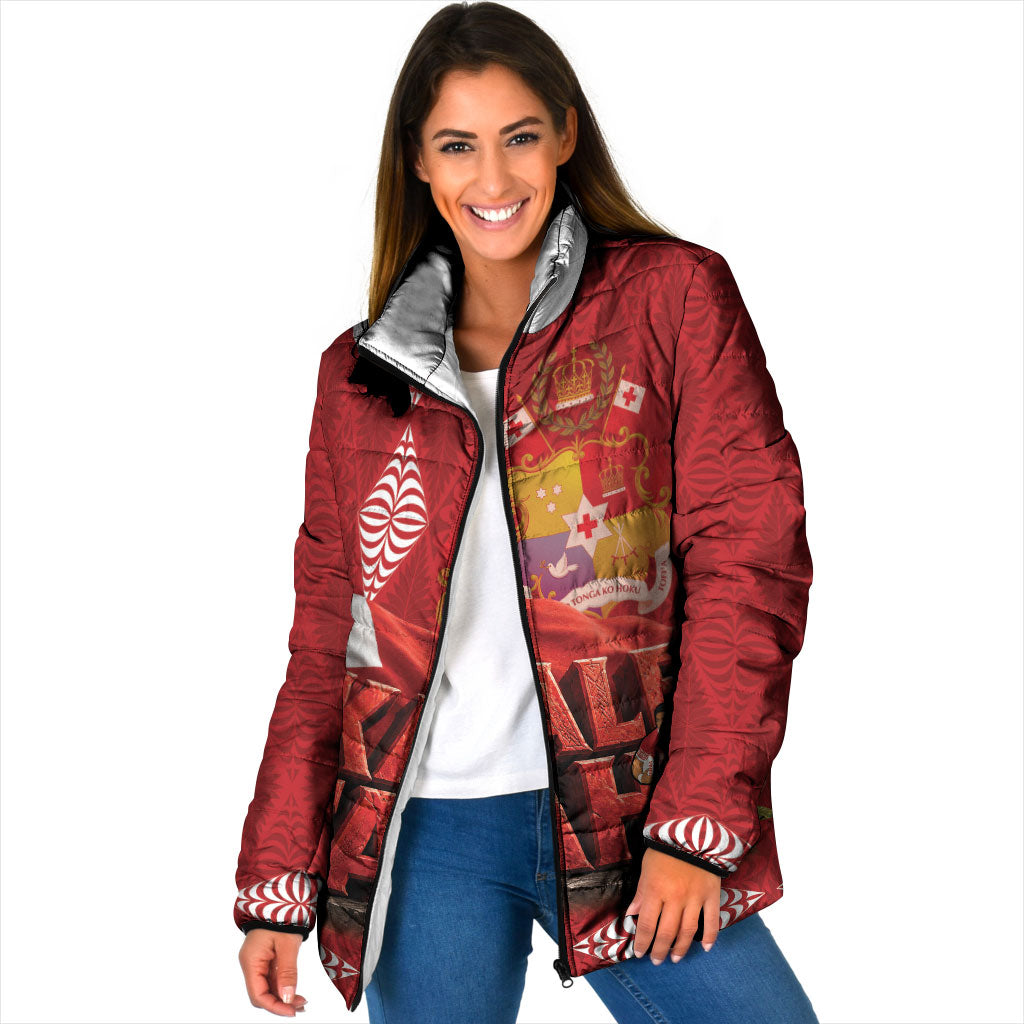 Tonga Rugby Custom Padded Jacket 2026 Go Ikale Tahi Ngatu Pattern