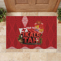 Tonga Rugby Custom Rubber Doormat 2026 Go Ikale Tahi Ngatu Pattern