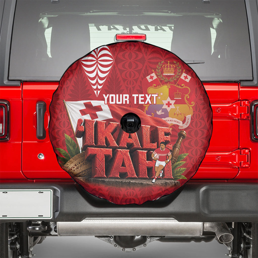 Tonga Rugby Custom Spare Tire Cover 2026 Go Ikale Tahi Ngatu Pattern