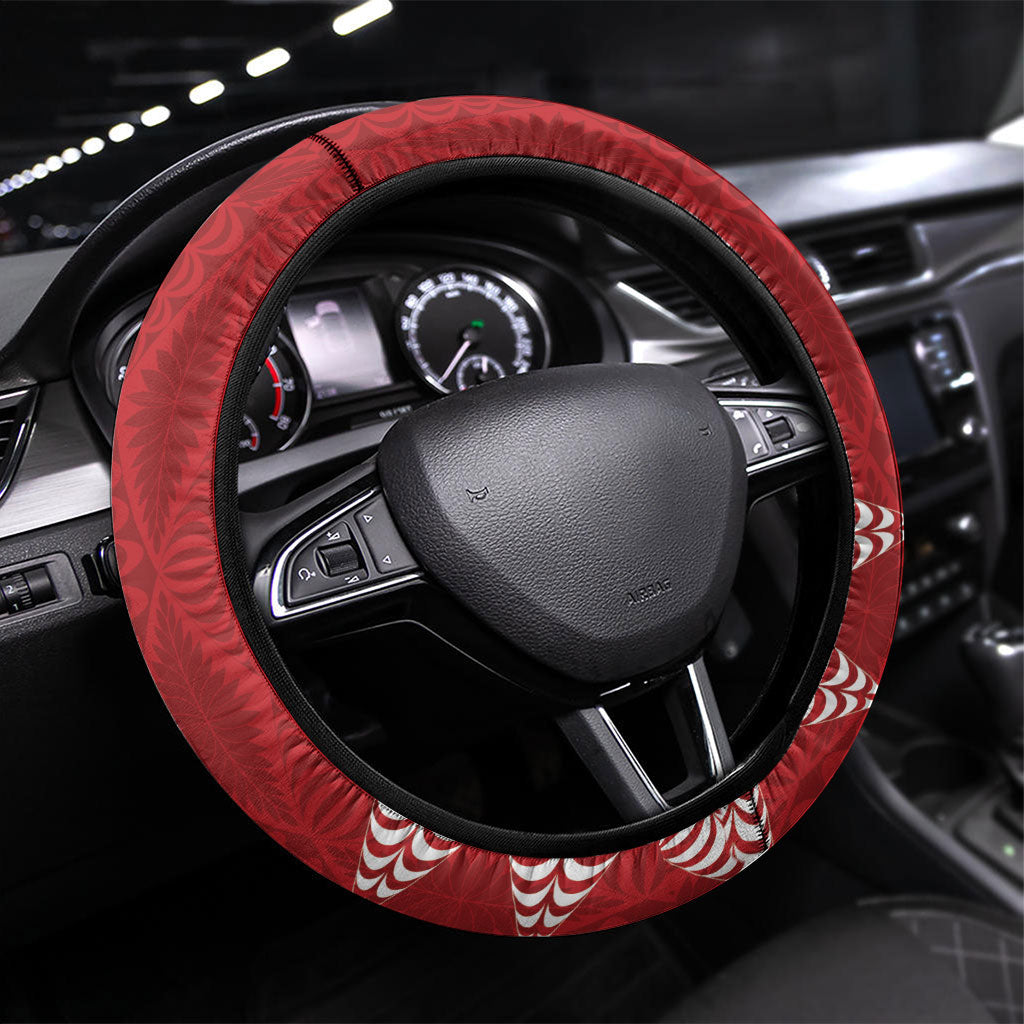 Tonga Rugby Steering Wheel Cover 2026 Go Ikale Tahi Ngatu Pattern