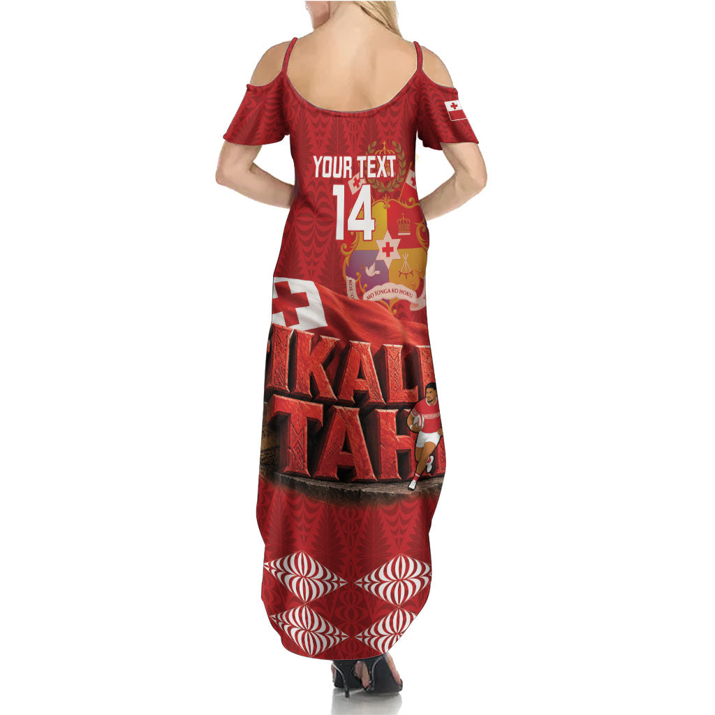 Tonga Rugby Custom Summer Maxi Dress 2026 Go Ikale Tahi Ngatu Pattern
