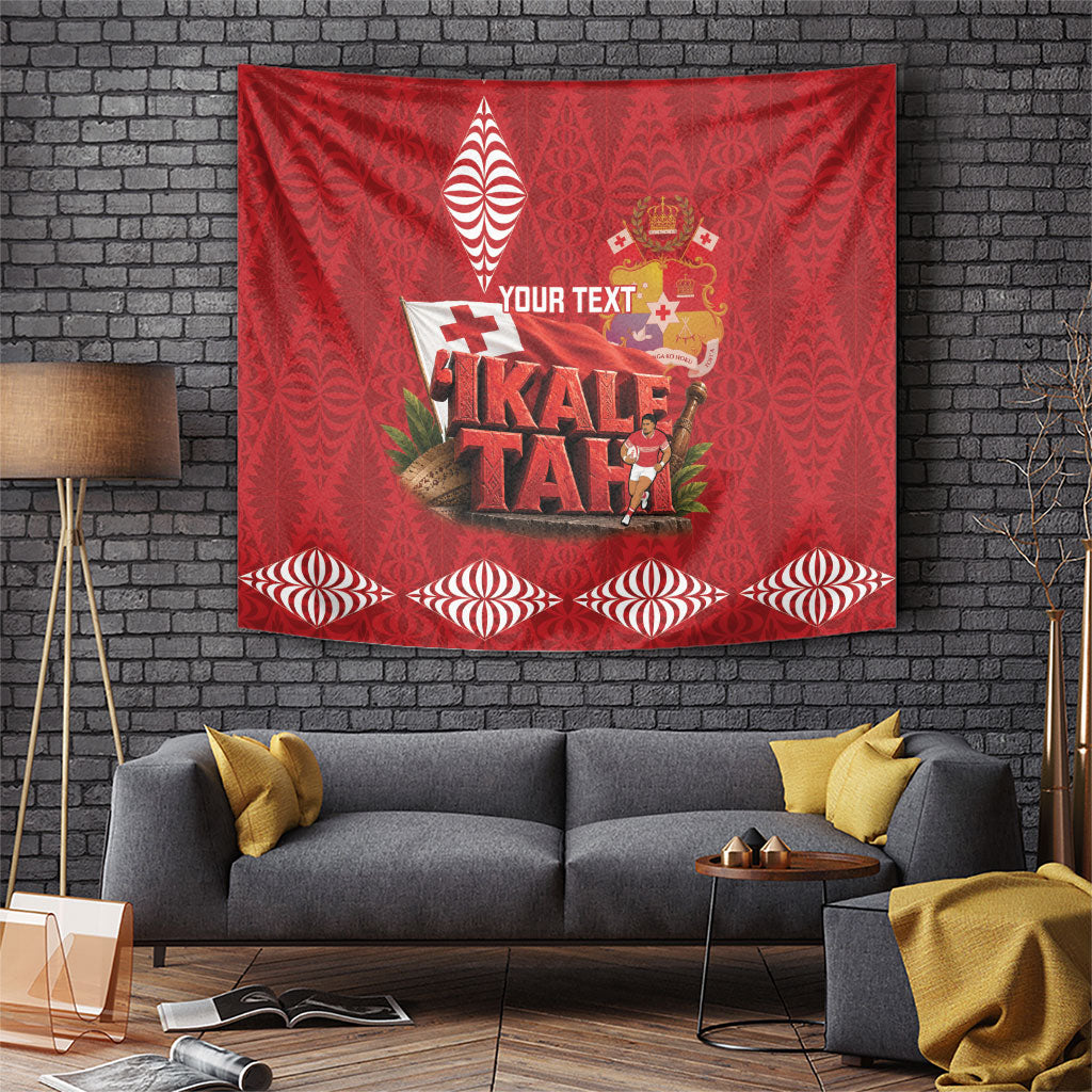 Tonga Rugby Custom Tapestry 2026 Go Ikale Tahi Ngatu Pattern