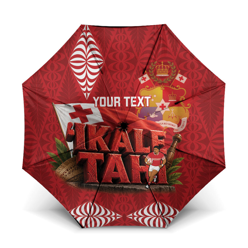 Tonga Rugby Custom Umbrella 2026 Go Ikale Tahi Ngatu Pattern