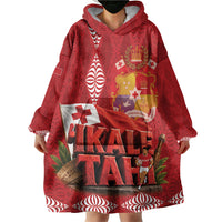 Tonga Rugby Custom Wearable Blanket Hoodie 2026 Go Ikale Tahi Ngatu Pattern