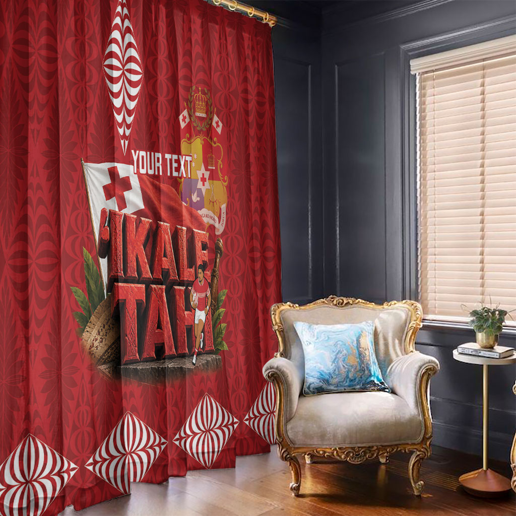 Tonga Rugby Custom Window Curtain 2026 Go Ikale Tahi Ngatu Pattern