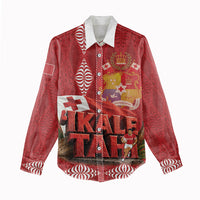 Tonga Rugby Custom Women Casual Shirt 2026 Go Ikale Tahi Ngatu Pattern
