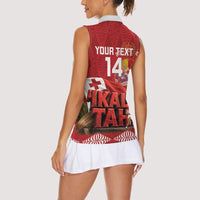 Tonga Rugby Custom Women Sleeveless Polo Shirt 2026 Go Ikale Tahi Ngatu Pattern