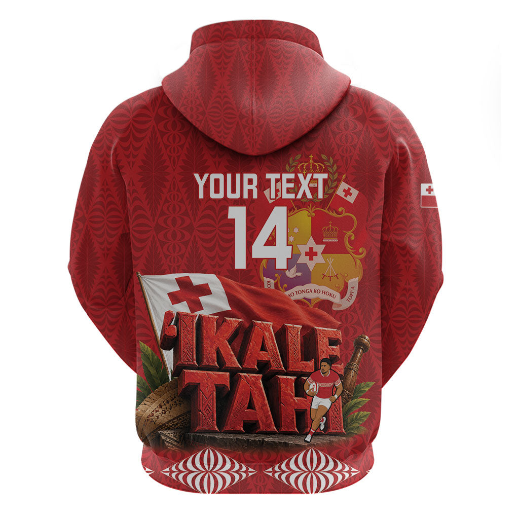 Tonga Rugby Custom Zip Hoodie 2026 Go Ikale Tahi Ngatu Pattern