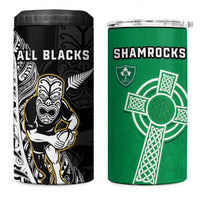 New Zealand and Ireland Rugby 4 in 1 Can Cooler Tumbler All Black Maori Mix Shamrocks