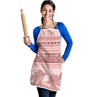 Pastel Pink Samoa Siapo Teuila Flowers Apron - Polynesian Pride