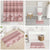 Pastel Pink Samoa Siapo Teuila Flowers Bathroom Set - Polynesian Pride
