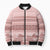 Pastel Pink Samoa Siapo Teuila Flowers Bomber Puffer Jacket - Polynesian Pride