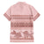 Pastel Pink Samoa Siapo Teuila Flowers Family Matching Off The Shoulder Long Sleeve Dress and Hawaiian Shirt - Polynesian Pride