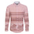 Pastel Pink Samoa Siapo Teuila Flowers Family Matching Off The Shoulder Long Sleeve Dress and Hawaiian Shirt - Polynesian Pride