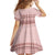 Pastel Pink Samoa Siapo Teuila Flowers Family Matching Off Shoulder Short Dress and Hawaiian Shirt - Polynesian Pride