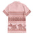 Pastel Pink Samoa Siapo Teuila Flowers Family Matching Summer Maxi Dress and Hawaiian Shirt - Polynesian Pride