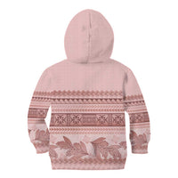 Pastel Pink Samoa Siapo Teuila Flowers Kid Hoodie - Polynesian Pride