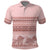 Pastel Pink Samoa Siapo Teuila Flowers Polo Shirt - Polynesian Pride