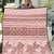 Pastel Pink Samoa Siapo Teuila Flowers Quilt - Polynesian Pride