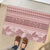 Pastel Pink Samoa Siapo Teuila Flowers Rubber Doormat - Polynesian Pride