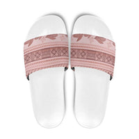 Pastel Pink Samoa Siapo Teuila Flowers Slide Sandals LT14 Pastel Pink - Polynesian Pride