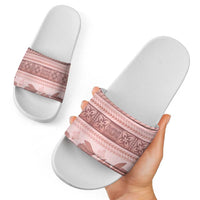 Pastel Pink Samoa Siapo Teuila Flowers Slide Sandals LT14 - Polynesian Pride