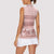 Pastel Pink Samoa Siapo Teuila Flowers Women Sleeveless Polo Shirt - Polynesian Pride