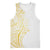 Polynesia White Sunday Basketball Jersey Plumeria Polynesian Tribal Gold Color - Polynesian Pride