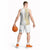 Polynesia White Sunday Basketball Jersey Plumeria Polynesian Tribal Gold Color - Polynesian Pride