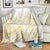 Polynesia White Sunday Blanket Plumeria Polynesian Tribal Gold Color - Polynesian Pride