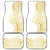 Polynesia White Sunday Car Mats Plumeria Polynesian Tribal Gold Color - Polynesian Pride