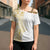 Polynesia White Sunday Cross Shoulder Shirt Plumeria Polynesian Tribal Gold Color - Polynesian Pride