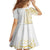 Polynesia White Sunday Family Matching Summer Maxi Dress and Hawaiian Shirt Plumeria Polynesian Tribal Gold Color - Polynesian Pride