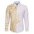 Polynesia White Sunday Family Matching Summer Maxi Dress and Hawaiian Shirt Plumeria Polynesian Tribal Gold Color - Polynesian Pride