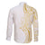 Polynesia White Sunday Family Matching Summer Maxi Dress and Hawaiian Shirt Plumeria Polynesian Tribal Gold Color - Polynesian Pride
