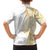 Polynesia White Sunday Family Matching Tank Maxi Dress and Hawaiian Shirt Plumeria Polynesian Tribal Gold Color - Polynesian Pride