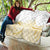 Polynesia White Sunday Quilt Plumeria Polynesian Tribal Gold Color - Polynesian Pride