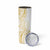Polynesia White Sunday Skinny Tumbler Plumeria Polynesian Tribal Gold Color - Polynesian Pride
