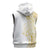 Polynesia White Sunday Sleeveless Hoodie Plumeria Polynesian Tribal Gold Color - Polynesian Pride