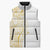 Polynesia White Sunday Sleeveless Puffer Jacket Plumeria Polynesian Tribal Gold Color - Polynesian Pride