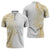 Polynesia White Sunday Zipper Polo Shirt Plumeria Polynesian Tribal Gold Color - Polynesian Pride