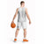 Polynesia White Sunday Basketball Jersey Plumeria Polynesian Tribal Grey Color - Polynesian Pride