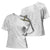 Polynesia White Sunday Cross Shoulder Shirt Plumeria Polynesian Tribal Grey Color - Polynesian Pride