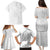 Polynesia White Sunday Family Matching Puletasi and Hawaiian Shirt Plumeria Polynesian Tribal Grey Color - Polynesian Pride