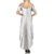 Polynesia White Sunday Family Matching Summer Maxi Dress and Hawaiian Shirt Plumeria Polynesian Tribal Grey Color - Polynesian Pride