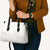 Polynesia White Sunday Leather Bag Plumeria Polynesian Tribal Grey Color - Polynesian Pride