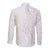 Polynesia White Sunday Long Sleeve Button Shirt Plumeria Polynesian Tribal Grey Color - Polynesian Pride