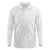 Polynesia White Sunday Long Sleeve Polo Shirt Plumeria Polynesian Tribal Grey Color - Polynesian Pride