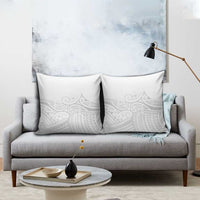 Polynesia White Sunday Pillow Cover Plumeria Polynesian Tribal Grey Color - Polynesian Pride