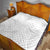 Polynesia White Sunday Quilt Plumeria Polynesian Tribal Grey Color - Polynesian Pride